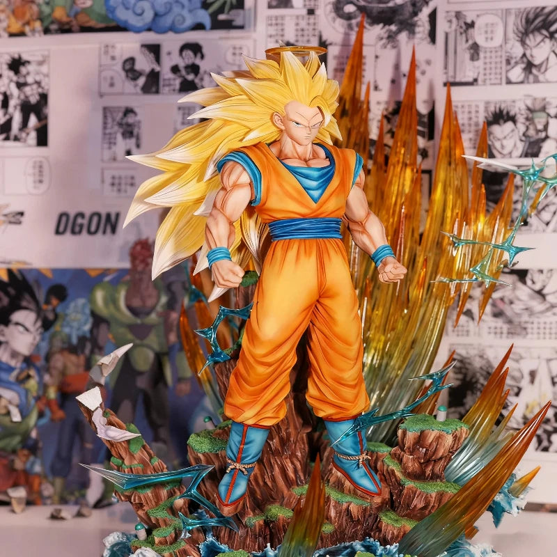 Dragon Ball 42cm Z Son Goku Ssj3 Figure Super Saiyan 3 Goku Action Figures Gk Statue Collection Model Toys For Children Gifts