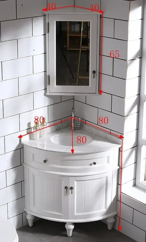 Multifunktionsmöbel Schmaler Badezimmerschrank Holzwaschbecken Lagerung Offene Schränke Aktenspiegel Regal Luxus Gabinete
