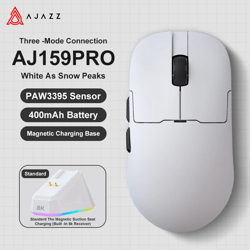 AJ159  Mouse,2.4G/Wired  Lightweight RGB,Magnetic Charging Dock  Gamer Gaming Wireless Mouse