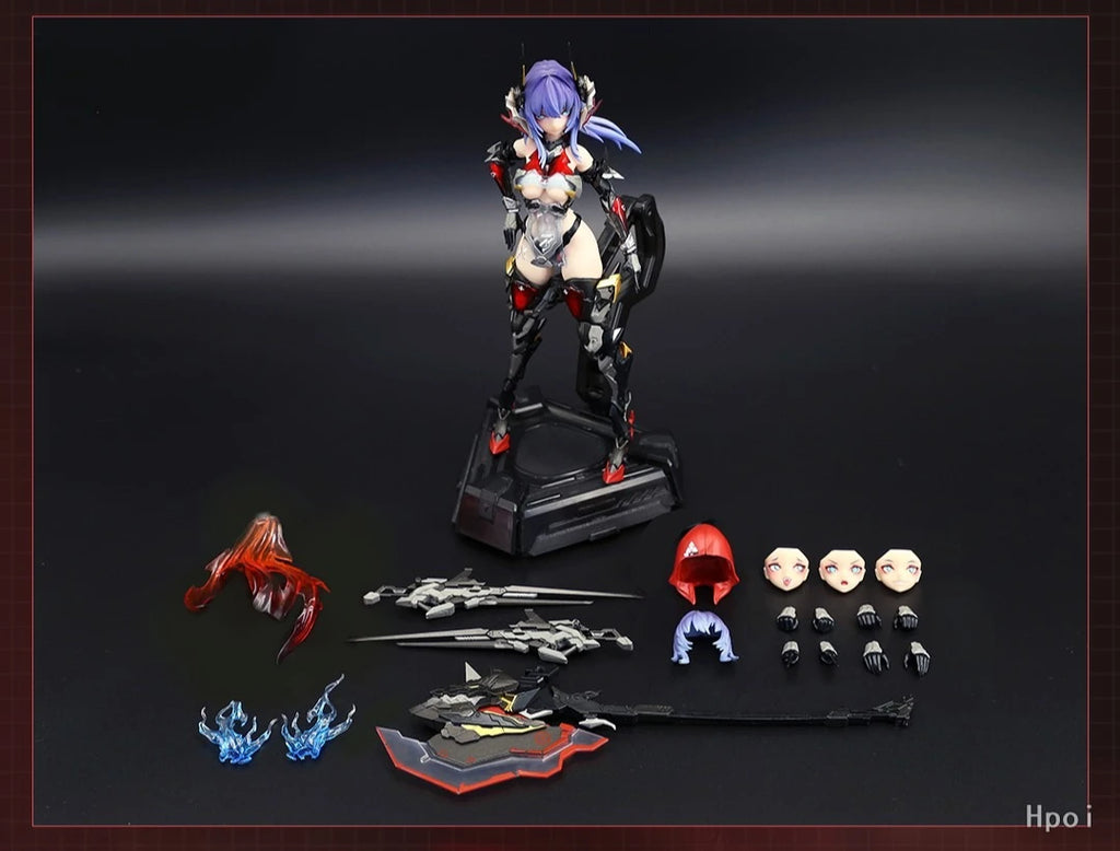 In Stock AniMester 1/9 21cm Thunderbolt Barbera Red Sexy Girl Doll Figure Anime Action Figures Toys Models Gift PVC Collectible