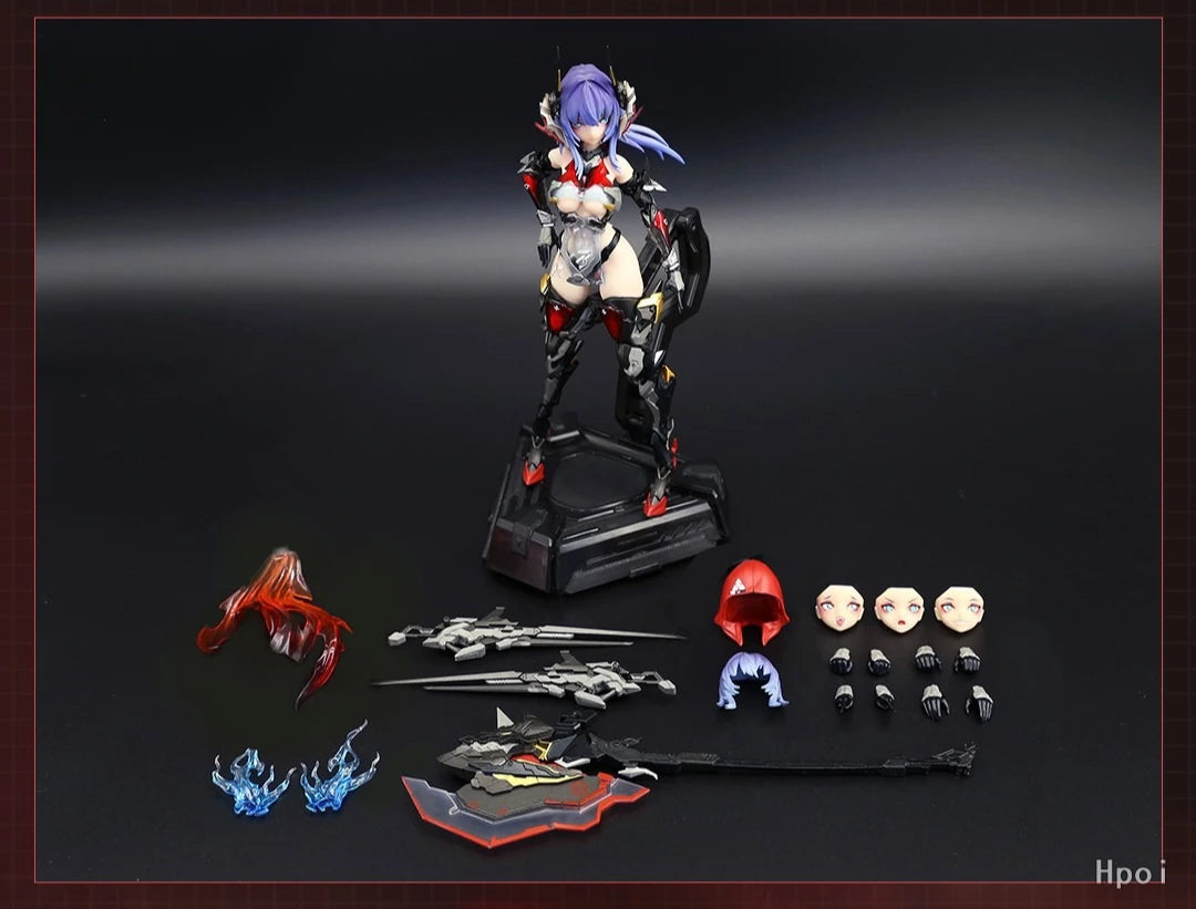 In Stock AniMester 1/9 21cm Thunderbolt Barbera Red Sexy Girl Doll Figure Anime Action Figures Toys Models Gift PVC Collectible