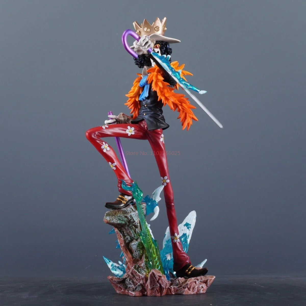 【New】33cm One Piece Anime Figure Lx Brook King Of Souls Musician Action Figure Pvc Model Statue Decor Toy Kids Christmas Gifts