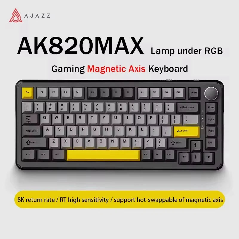 Ajazz AK820 Pro Mechanische Tastatur Bluetooth Wireless/C-Wired Angepasst Tastatur Hot Swapping Dichtung Tastaturen Für Gaming