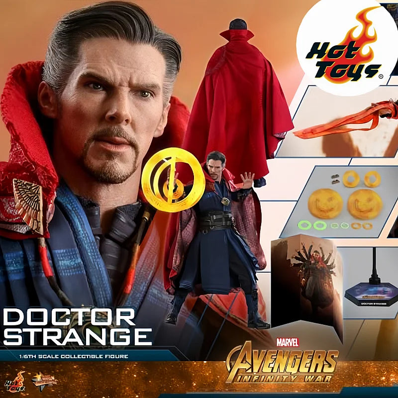 Original Hot Toys Doctor Strange Actin Figure 1/6 The Avengers Dr. Strange Figurine Ht MMS484 Bc Doctor Stranges Collection Toys