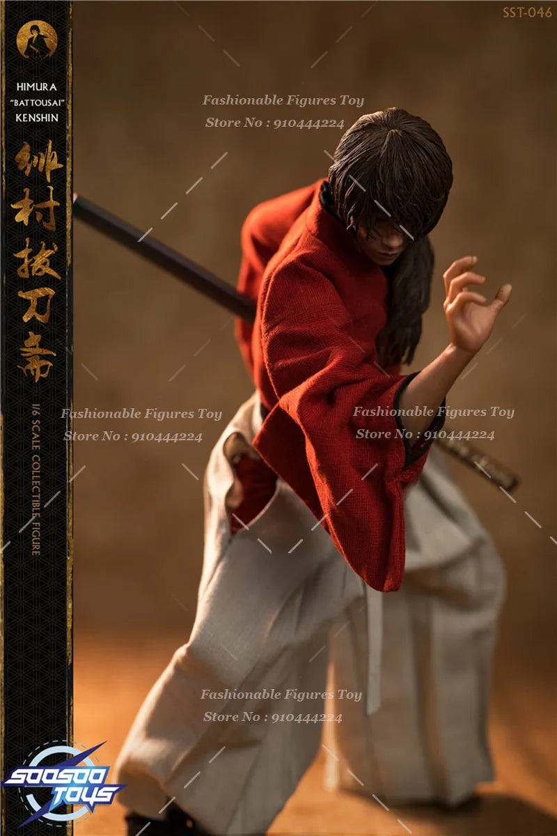 Soosootoys SST046 1/6 Men Soldier HIMURA KENSHIN Classic Japanese Samurai Full Set 12Inch Action Figure Model Toys Collection
