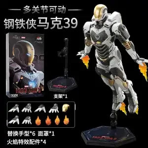Marvel MK38MK33MK35 Iron Man Moveable Model Toy Non-Luminous Collectible Figure Birthday Gift For Boys Action Figure Collectible