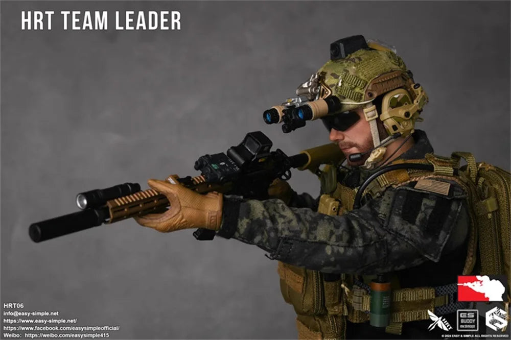 1/6 Easy&Simple ES HRT06 HRT TEAM LEADER Operation Full Set Moveable Action Figure Gift For Fans Collectable
