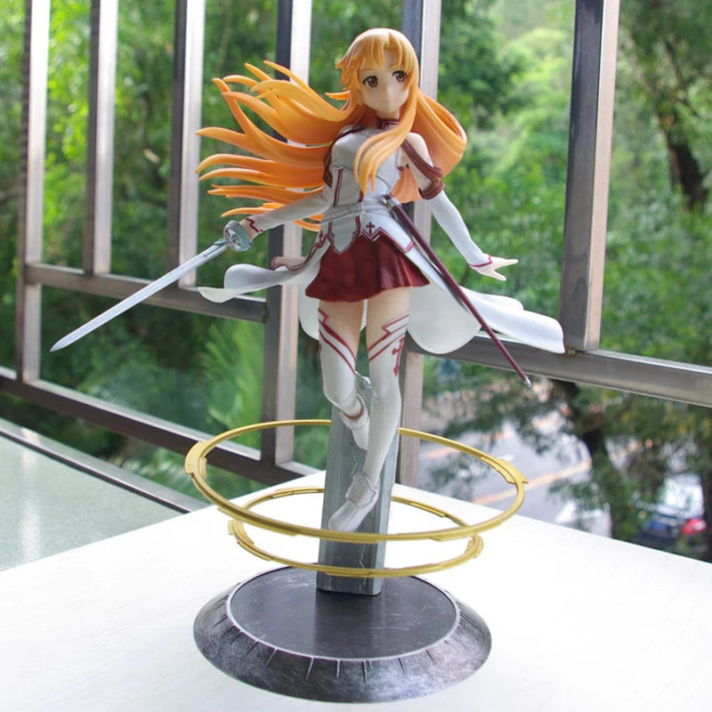 23cm Sword Art Online Yuuki Asuna Anime Figure Titania Action Figure Asuna Yuuki Figurine Adult Collection Model Doll Toys Gifts