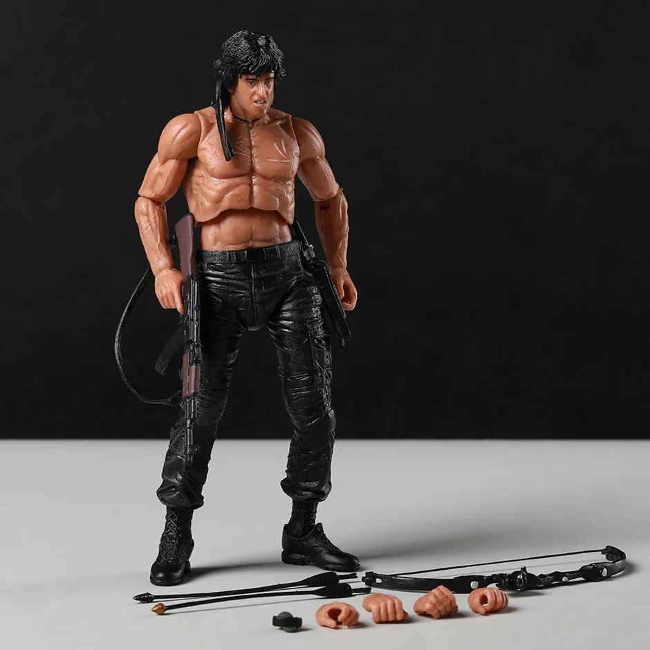 Reel Toys NECA First Blood Series John J Rambo 7" Action Figure Doll Toys Model Garage Kit Gift