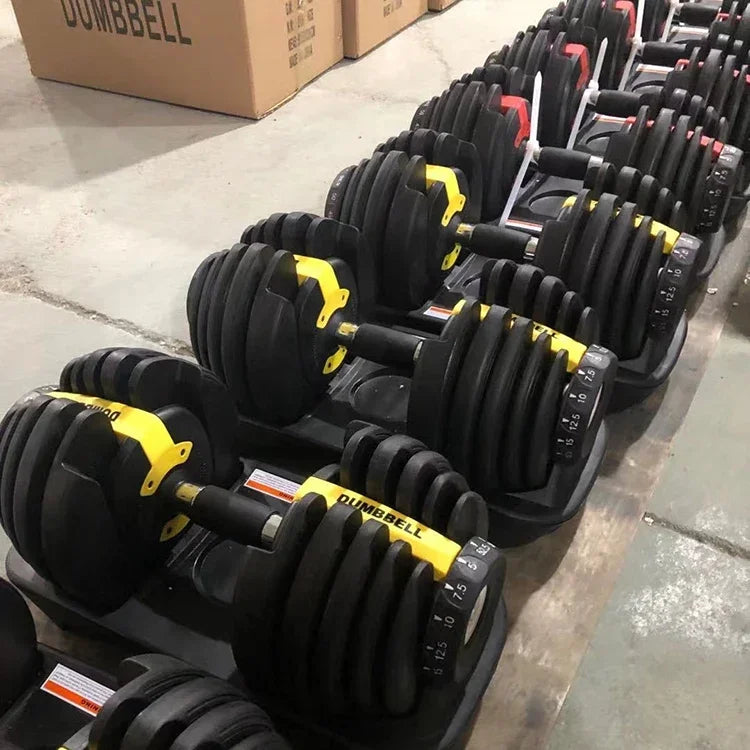 Auf Lager Fitness Freihanteln Langhanteln 24KG 52,5LB Fitnessgeräte Verstellbares Hantelset Für Bodybuilding