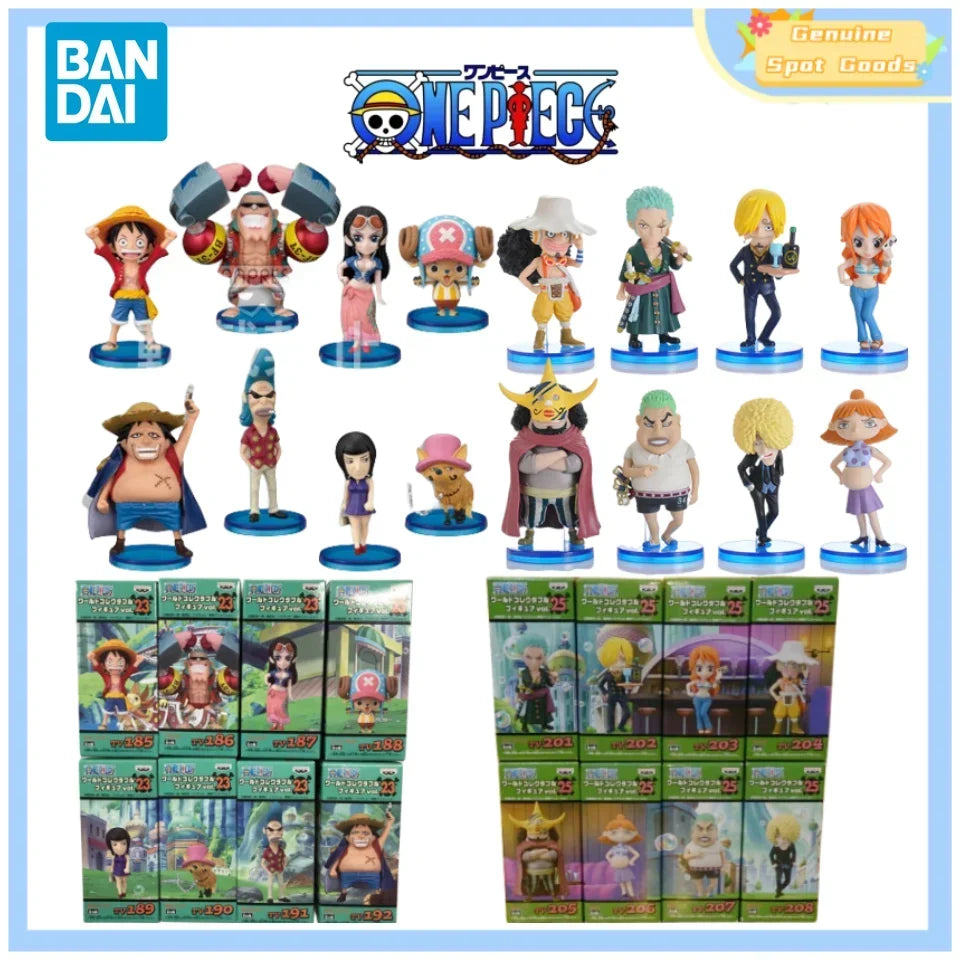 Genuine Bandai ONE PIECE  WCF TV 23 25 Real and Fake Straw Hats Anime Action Model Figure Collectible Gift for Toys Hobbies Kids
