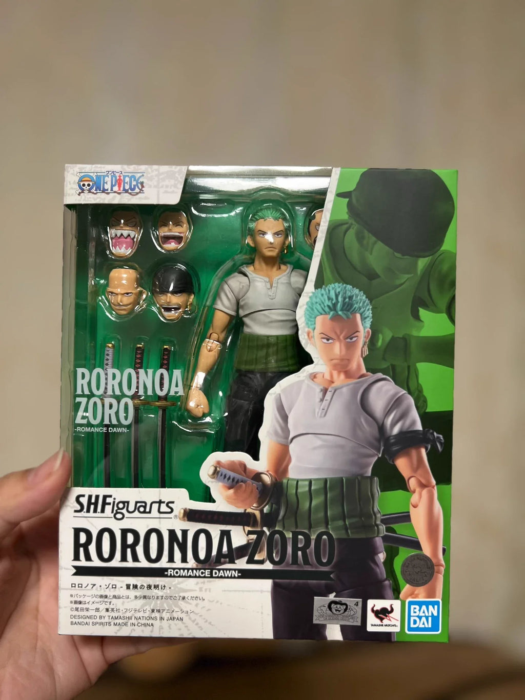 Bandai SHF One Piece Roronoa Zoro Dawn of The Adventure Action Figure Anime Model Trendy Toy Ornament Doll Collectible in Stock