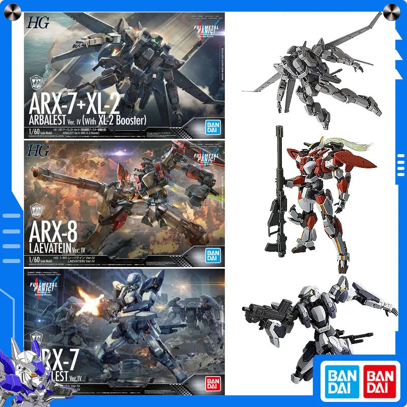 Original Bandai Full Metal Panic 1/60 HG Arbalest Ver. IV/Laevatein Ver.IV Anime Action Figure Assembly Model Collect Ornament
