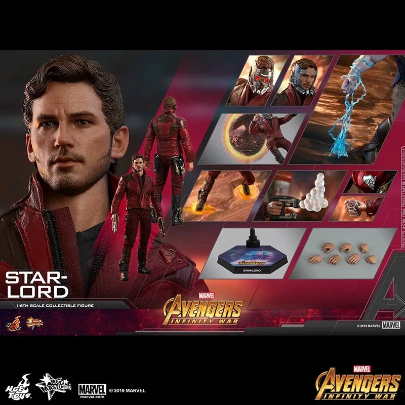 Hot Original Hottoys HT MMS539 Marvel Avengers 3 Infinity War Star Lord 3.0 Cartoon Action Figure Model Toys Desktop  Collection