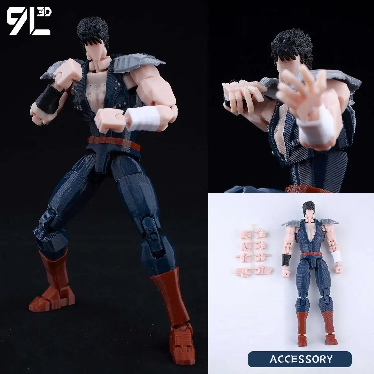 9L 3D Printed Roronoa Zoro One Piece Lucky Dummy 13 Movable Shapeshift Action Figures Mannequin Toys for Anime Lovers