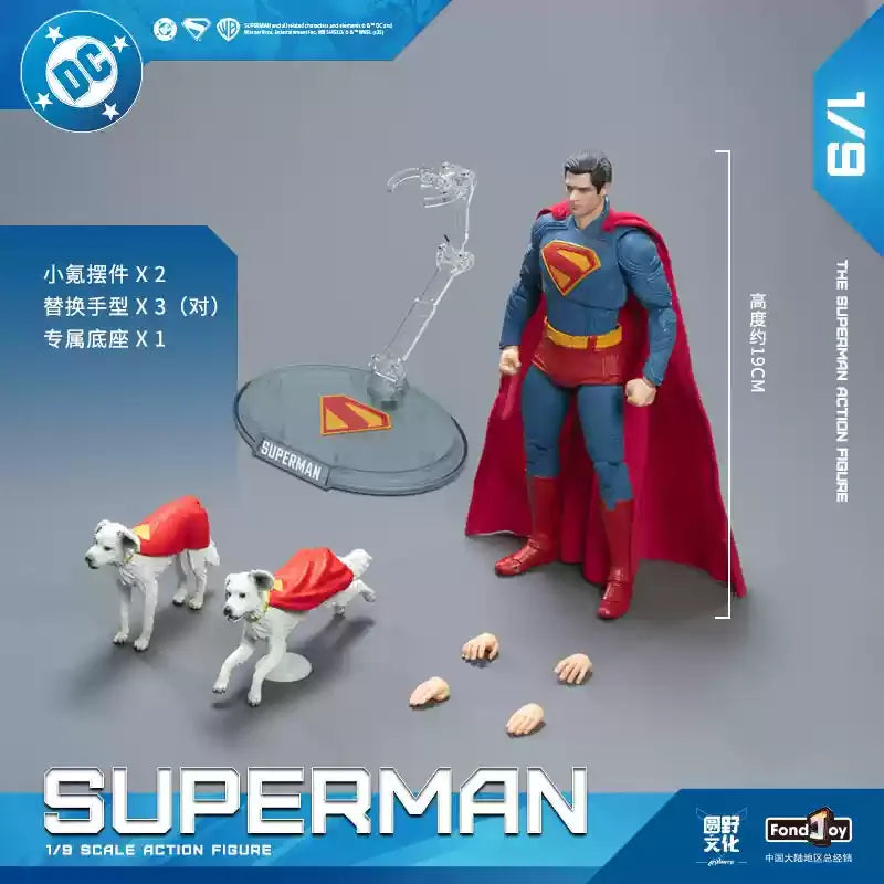 Fondjoy Toys 2025 Superman Figurine Movie Superman 19cm 1/9 Action Figure Dc Multiverse Model Doll Original Model Ornament Gifts
