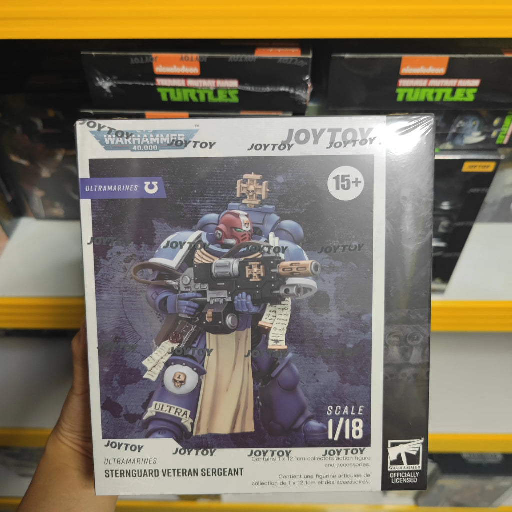 【JOYTOY】Warhammer 40K Ultramarines Sternguard Veteran Sergeant 1/18 Action Figure Model Toys