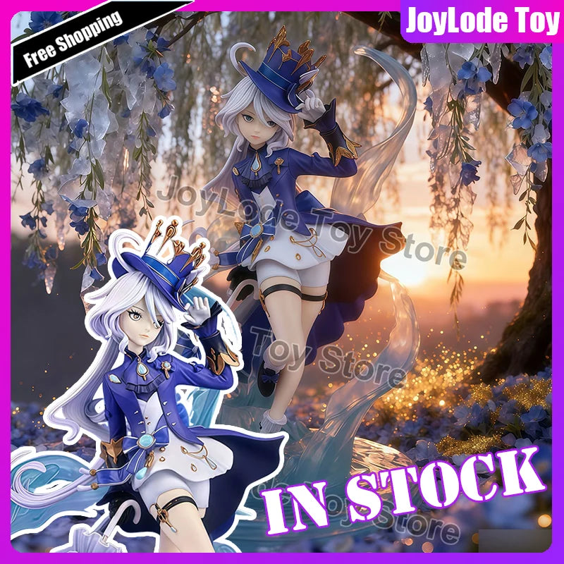 In Stock 23cm Genshin Impact Anime Figures Furina Focalors Figure Pvc Statue Doll GK Collection Model Desk Decoration Toys Gifts