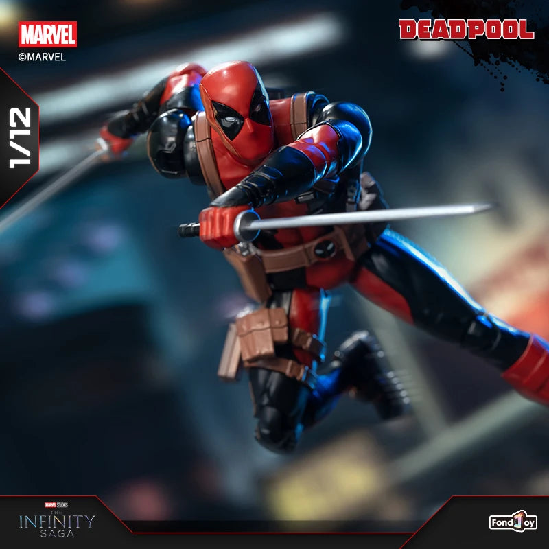 New Fondjoy Deadpool Assembled Model 1/12 Action Figure Movie Characters Collectible Model  PVC Model Toys Boys Birthday Gifts