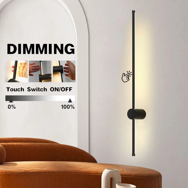 Touch Switch Dimmable LED Wall Lamps Decor for Corridor Bedroom 360° Rotation LED Wall Lights Interior Wall Sconce Lighting Home