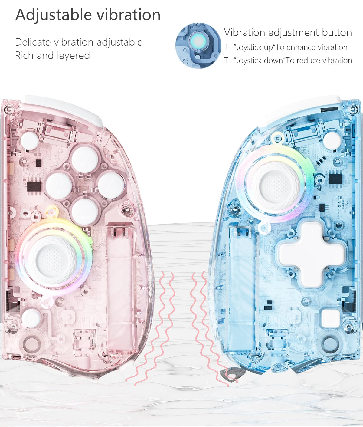 Meteor Light Joycons Wireless Controller for Switch/OLED with Programmable/Motion Control/Dual Vibration/Turbo