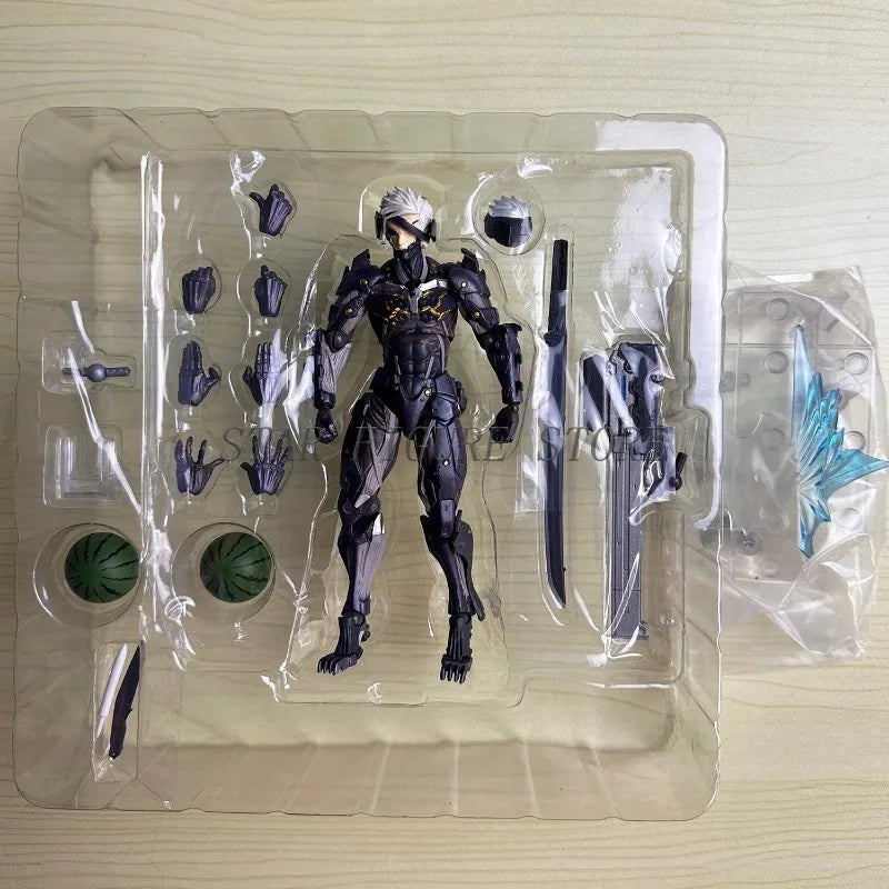 Kaiyodo Metal Gear Solid Raiden Action Figure PVC Movable Collection Revoltech Solid Snake Jack Figurine Model Toy Child's Gifts