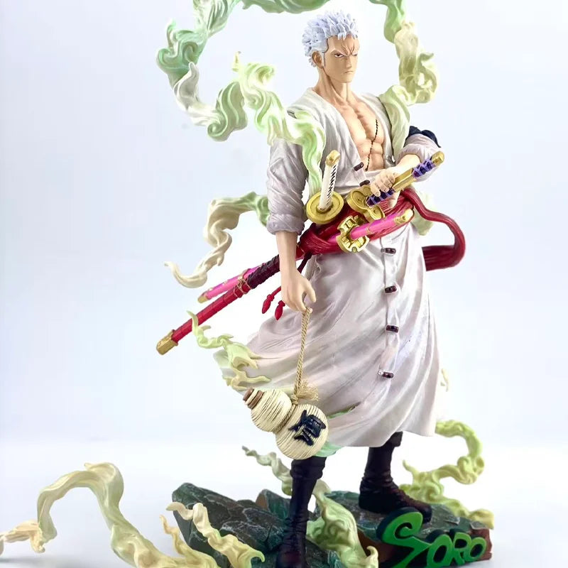 28cm Pvc Anime Figure Zoro One Piece Nika Roronoa Figure Dual Heads Statue Collectible Model Toy Christmas Gift Best-Selling