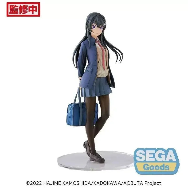 Auf Lager Original Echtes SEGA Rascal Träumt Nicht Von Bunny Girl 18cm Sakurajima Mai Anime Abbildung Modell Spielzeug Sammlung geschenke