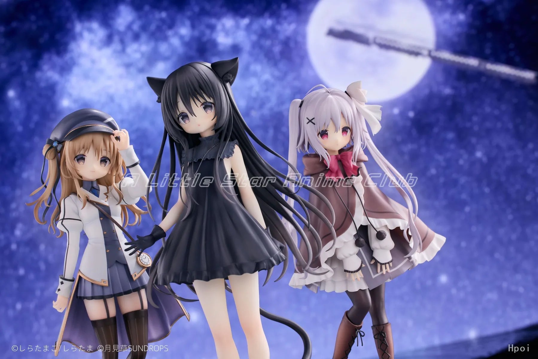 Original SUNDROPS Hoshizora Tetsudou To Shiro No Tabi Karuha/Noir/Neri 1/7 Collection Anime Figures Toys