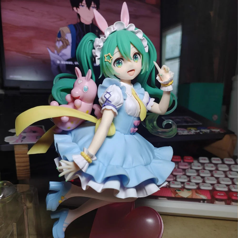 Original Genuine Model Taito Hatsune Miku x Rody 20cm AMP Fairy Tale Figure Anime Figurine Collections Toys Gifts Wholesale