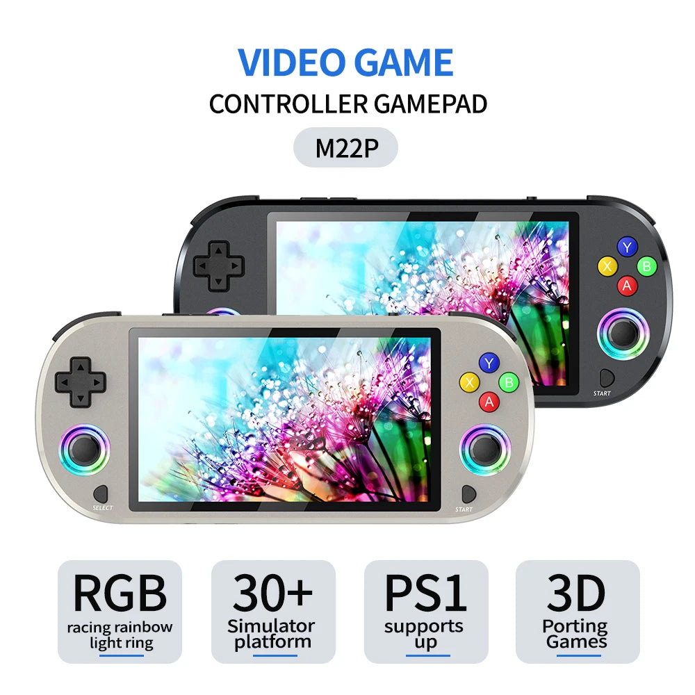 Retro-Handheld-Spielkonsole M22pro HD 1920 * 1080 5,0-Zoll-IPS-Display unterstützt LINUX für tragbaren PSP-Taschenvideoplayer 