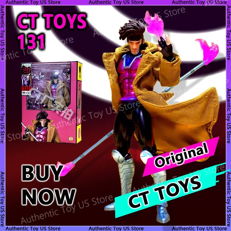 Original Ct Toys Gambit Figure Mafex 131 X-Men Wolverine Shf Anime Action Figure Figurine Statue Model Kids Toy Customized Gift