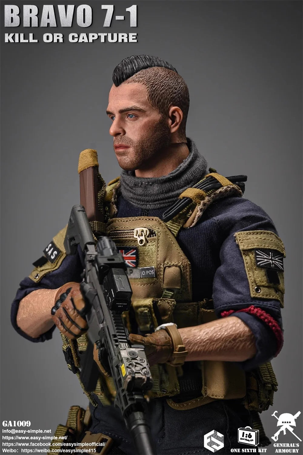 1/6 ES GA1009 The British Soldier Doll Duty Man The Call Full Set Moveable Action Figure SAS For Fans Collect EASY&SIMPLE