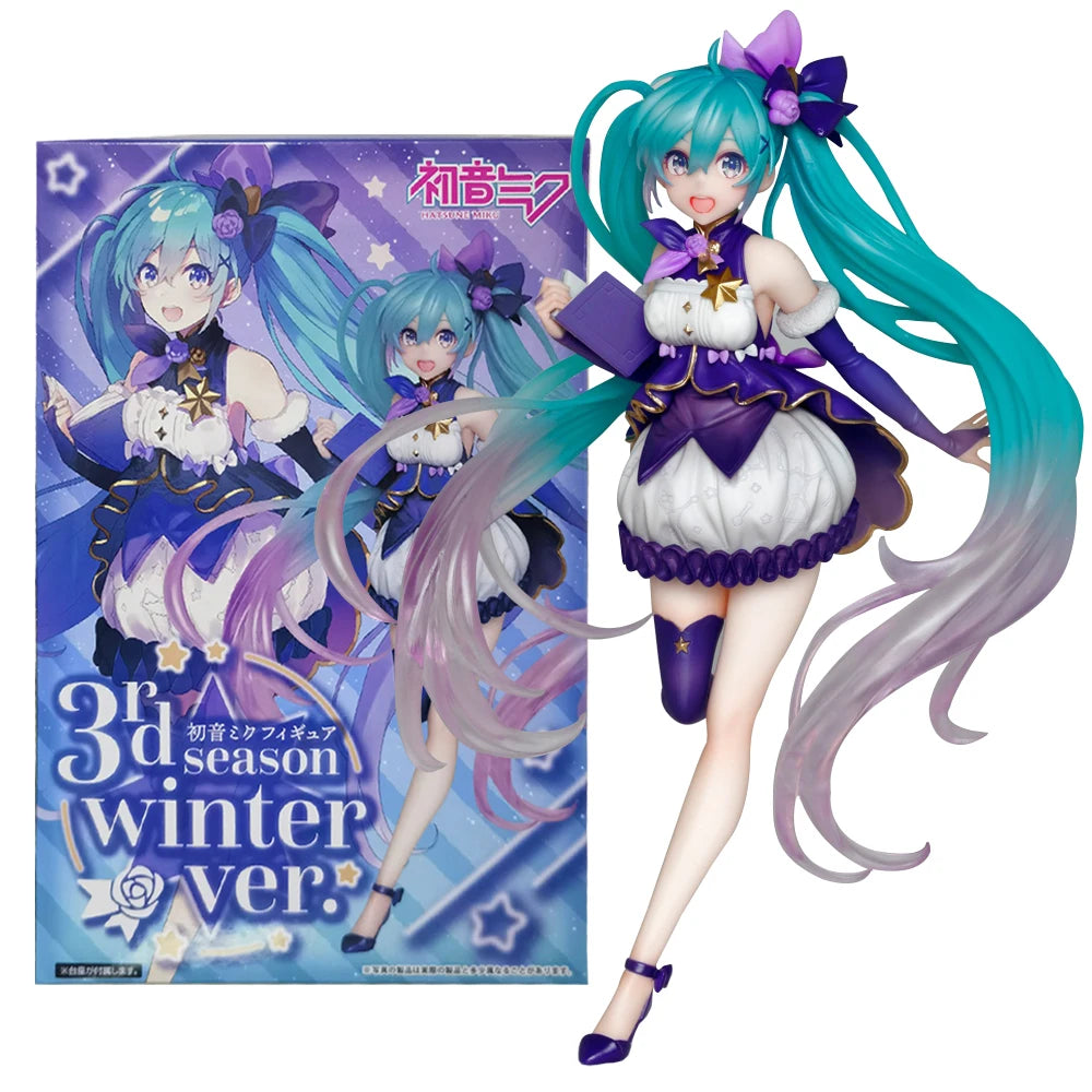 18CM Anime Hatsune Miku Hatsune Miku 3. Staffel Winter Ver Winterkleidung Ankleiden Stehendes Modell Spielzeug Geschenk Actionfigur