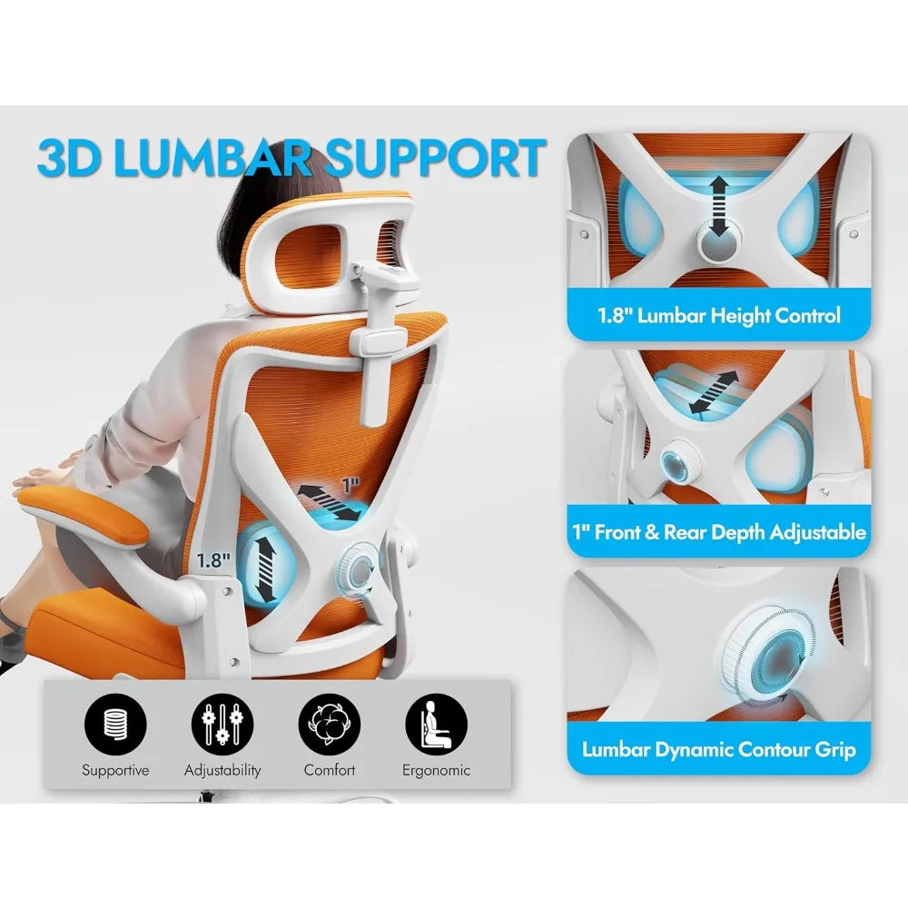 Ergonomischer Bürostuhl – X-förmiger Computer-Schreibtischstuhl, bequem, Gaming-Stuhl, Bürostuhl mit Lendenwirbelstütze, Netz-Bürostühle