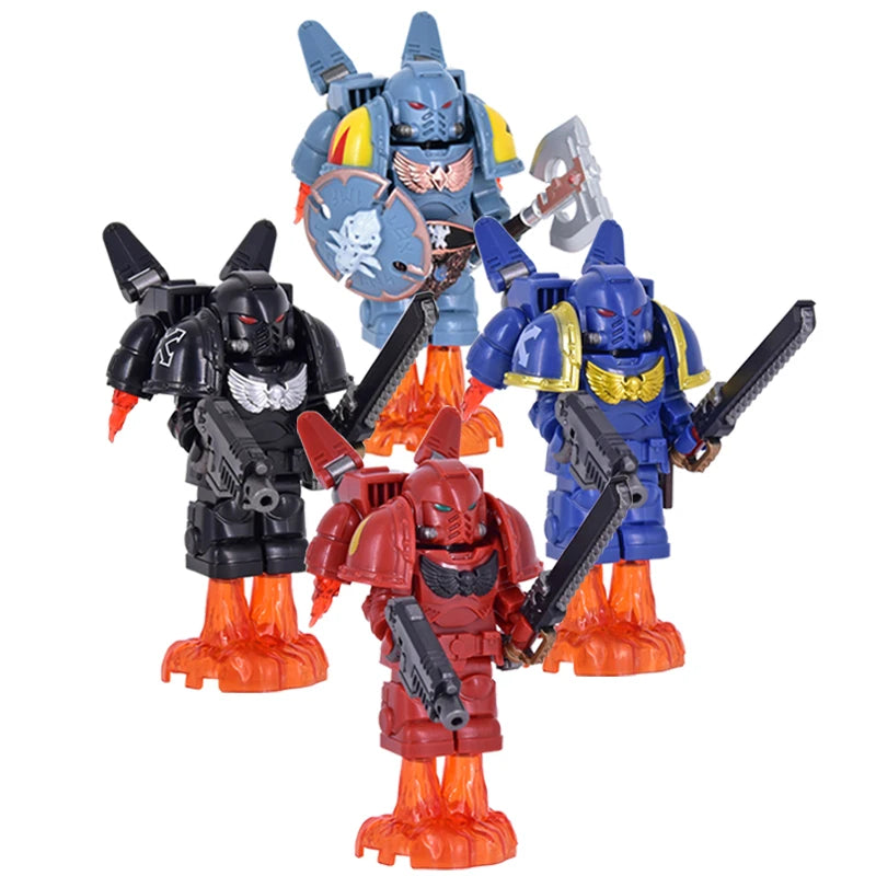 NEUE Mittelalterliche Kriegsritterfigur, aufwendige Details, schwere Bewaffnung, Engel, Ultramarines, Templer, Kriegssoldaten
