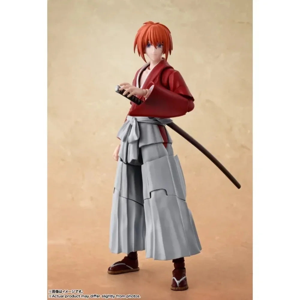 Bandai in Stock Original S.H.Figuarts SHF Rogue Kenshin - Meiji Swordsman Romance Tan Anime HIMURA KENSHIN Action Figures Toys