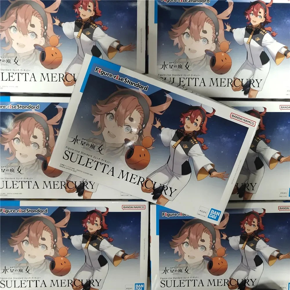 Bandai Original Anime The Witch From Figure-rise FRS Mercury Suletta Mercury Joint Movable Figure Assembled Model Toys Gift