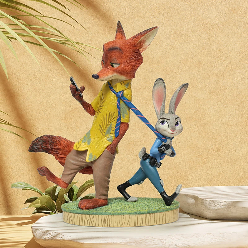 Disney Zootopia Judith Nick Cartoon Character Figurine Toy Desktop Ornament Official Birthday Gift Collectible