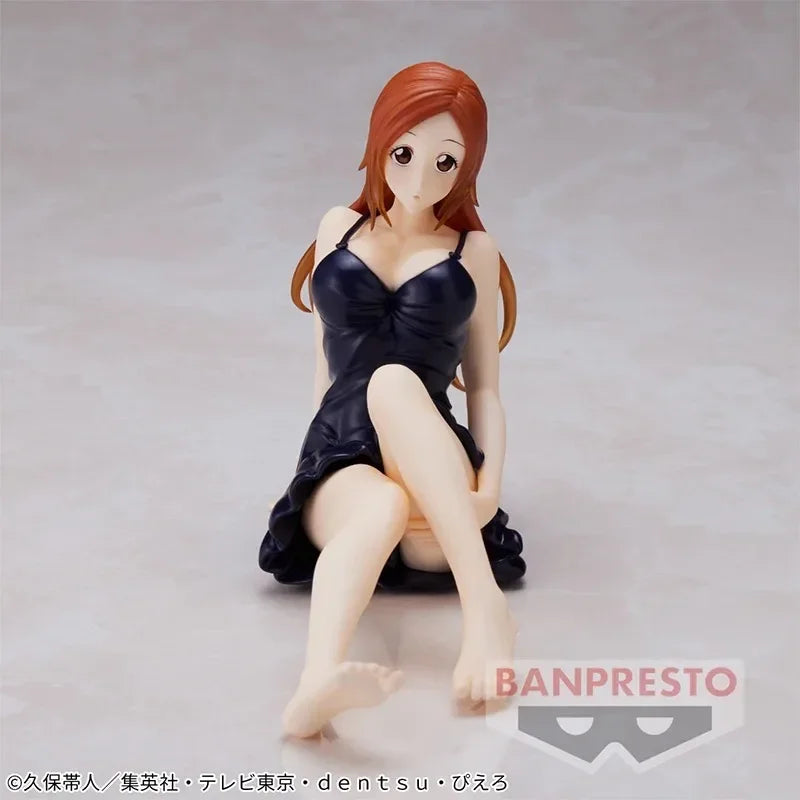 Оригинална фигурка Bandai Bleach Inoue Orihime Relax Time 11 см, истинска аниме, каваи, аниме, екшън, колекционерски орнамент, модел играчки