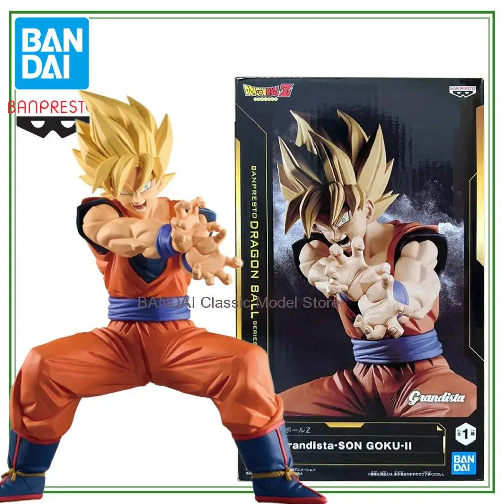 Original Genuine Model Banpresto Grandista Dragon Ball Z 25cm Son Goku II Figure Anime Figurine Toys Gifts Collections for Kids