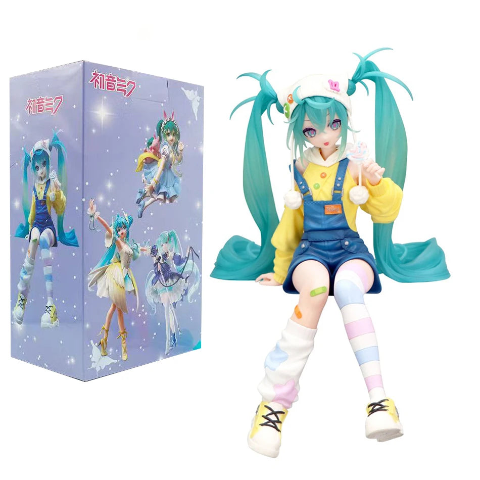Anime Hatsune Miku Doll Model Cartoon Cute Kawaii Toys PVC Model Action Figures Car Dashboard Decoration Holiday Gift