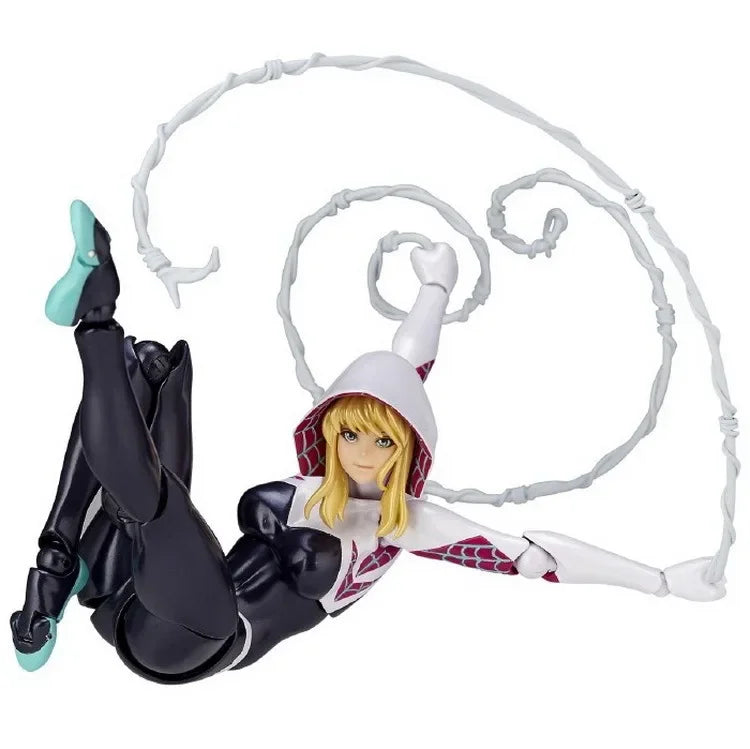 New Anime Comics Hero Woman Spider Man Yamaguchi Style Action Figures Gwen Joint Movable Model Figurines Kids Toys Fans Gift