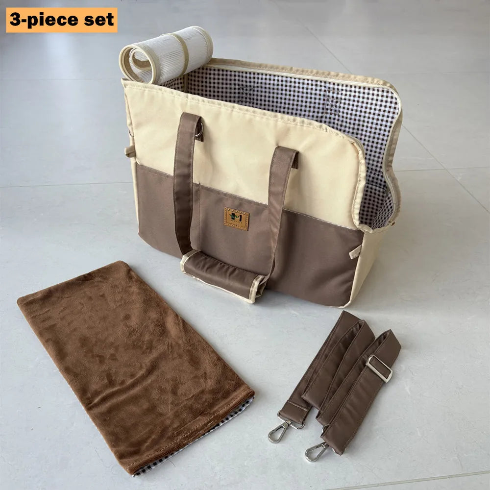 Hundeautositz, Hunde-Booster, Autositz, Katzentragetasche, Katzenbett für kleine Hunde, Katzen, Haustier-Autositz mit Polster und Gurten für Hunde und Katzen