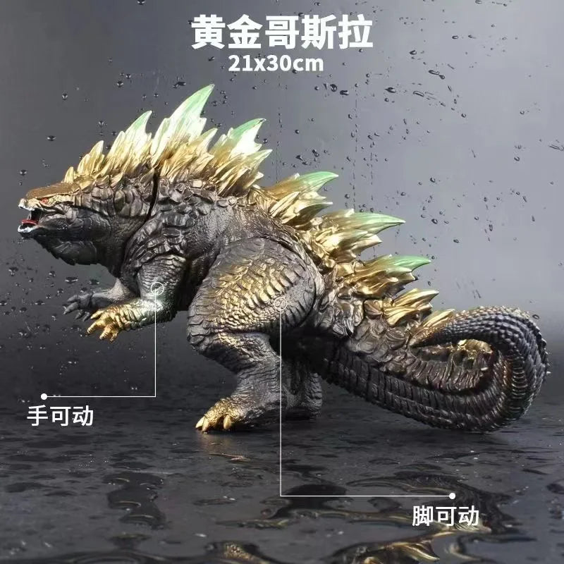 Anime Godzilla VS King Kong Action Figure King Ghidorah Three headed Golden Dragon PVC model collectibles toy kid Holiday gifts
