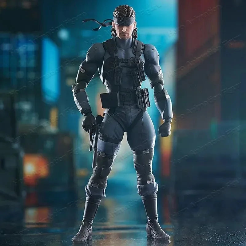 In Stock MAX Factory Original Box FigMA 645 Solid Snake MGS2 Version. Children's Action Figure Model Gift Gift Collection