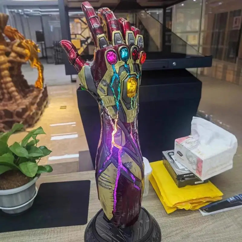 Avengers Iron Man MK85 Unlimited Gloves with Luminous Resin 1/1 Handheld Model Ornament Birthday Gift