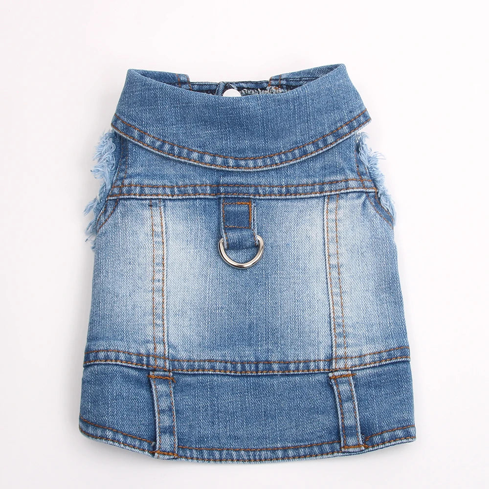 Hunde und Katzen Jeans Mantel Jacke Abschleppbar Denim Weste Katze Welpen Frühling/Herbst Kleidung Bekleidung