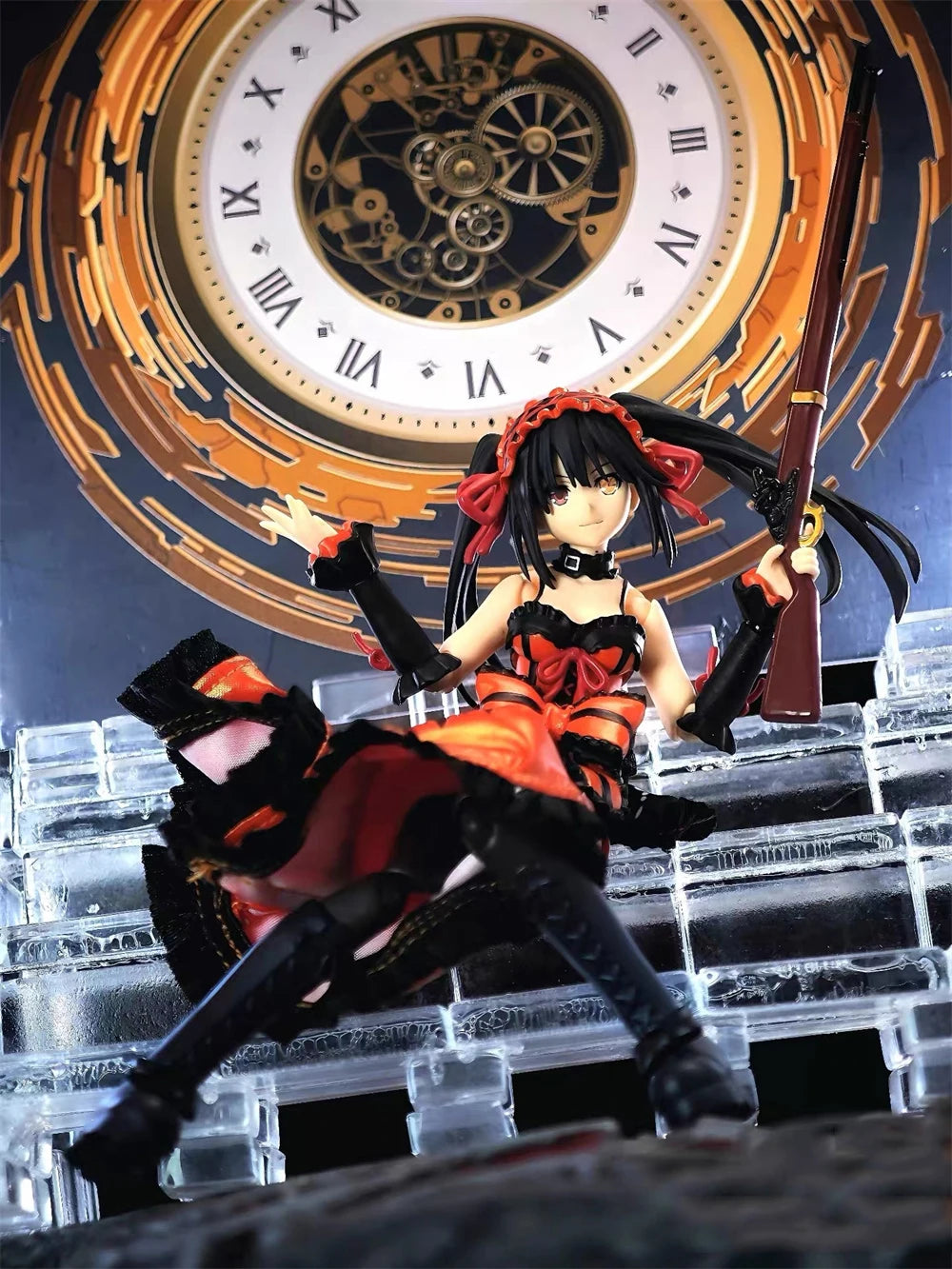 1/12 Scale Classic Anime Character Red Skirt Black Waistband Accessories For 6inchs figma Tokisaki Kurumi Action Figure Body