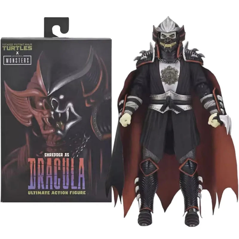 NECA TMNT Universal Monsters Action Figure Teenage Mutant Ninja Turtle Shredder As Dracula Figuras 7-Inch Movable Model Original